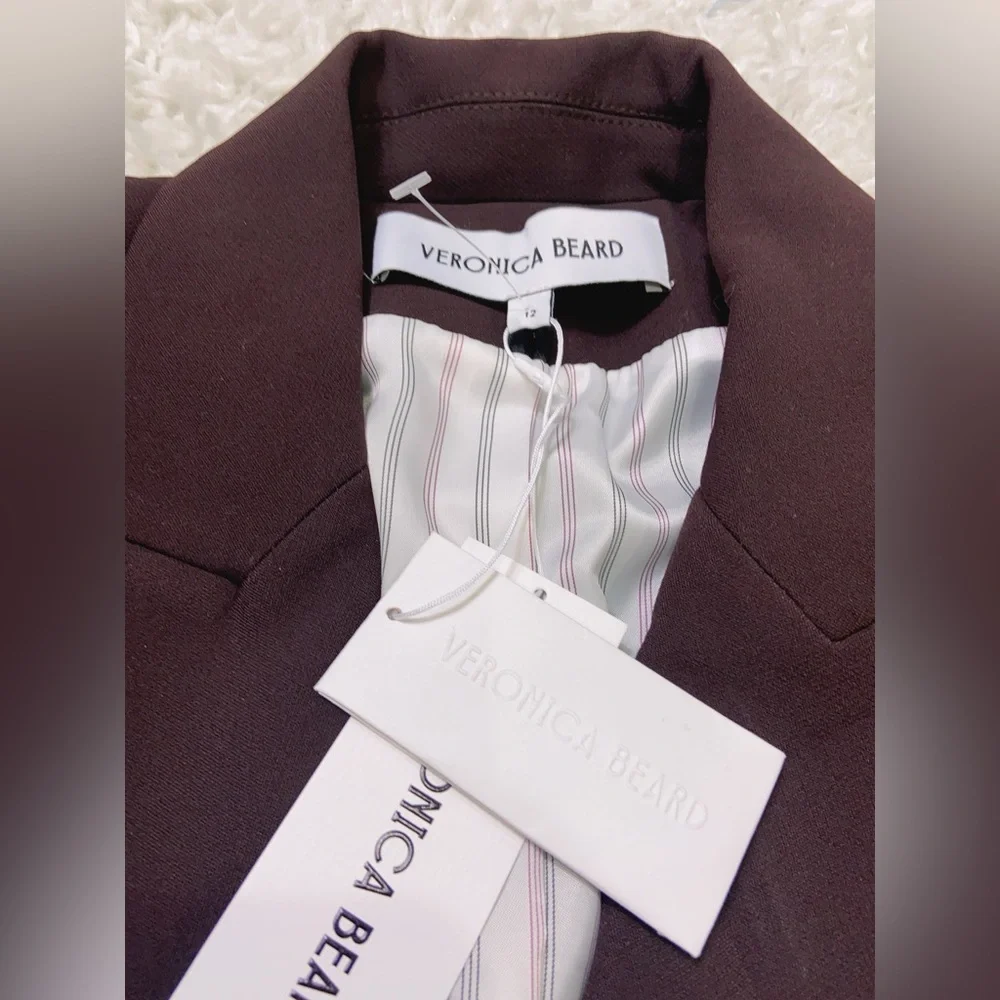 NWT $798 Veronica Beard Miller Double-Breasted Dickey Jacket